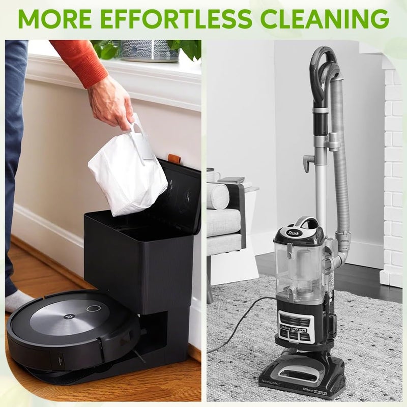 COMFECTO 12 عبوة أكياس فراغ بديلة متوافقة مع iRobot Roomba i و s و j Series، i1+، i3 i3+، i4 i4+، i6 i6+، i7 i7+، i8 i8+ i8 Plus، s9 s9+ 9 Plus، j7 j7+، أكياس التخلص التلقائي من الحاويات بكميات كبيرة - Image 4